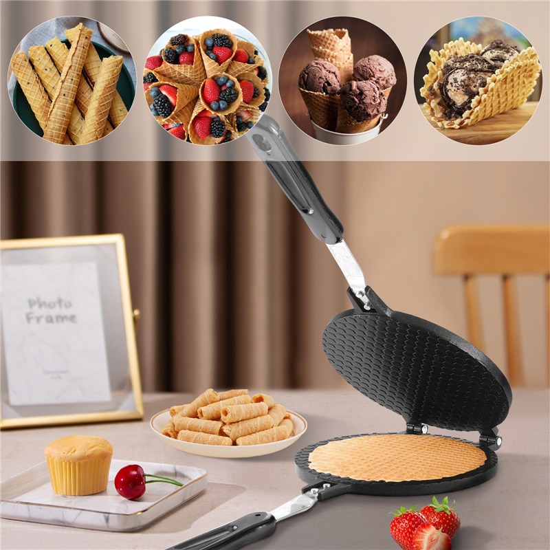 22cm Nieprzywierająca gofrowni – Waffle Cone Maker recenzja i cena